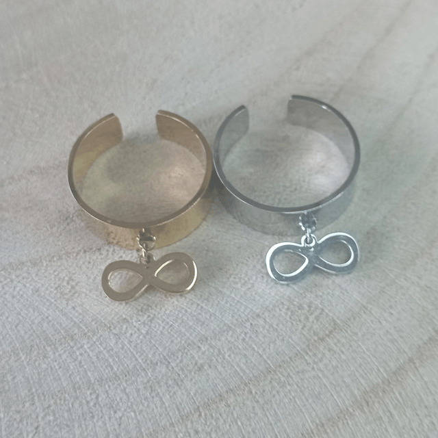 Bague breloque infini 