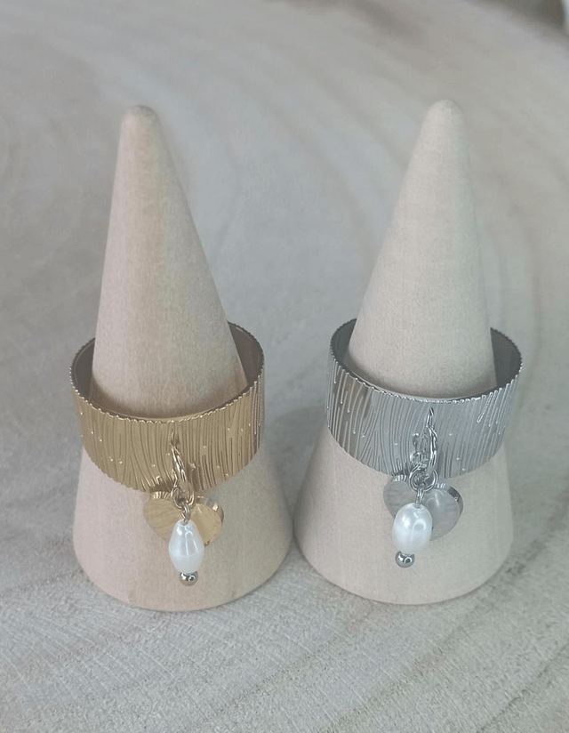 Bague breloque coeur 
