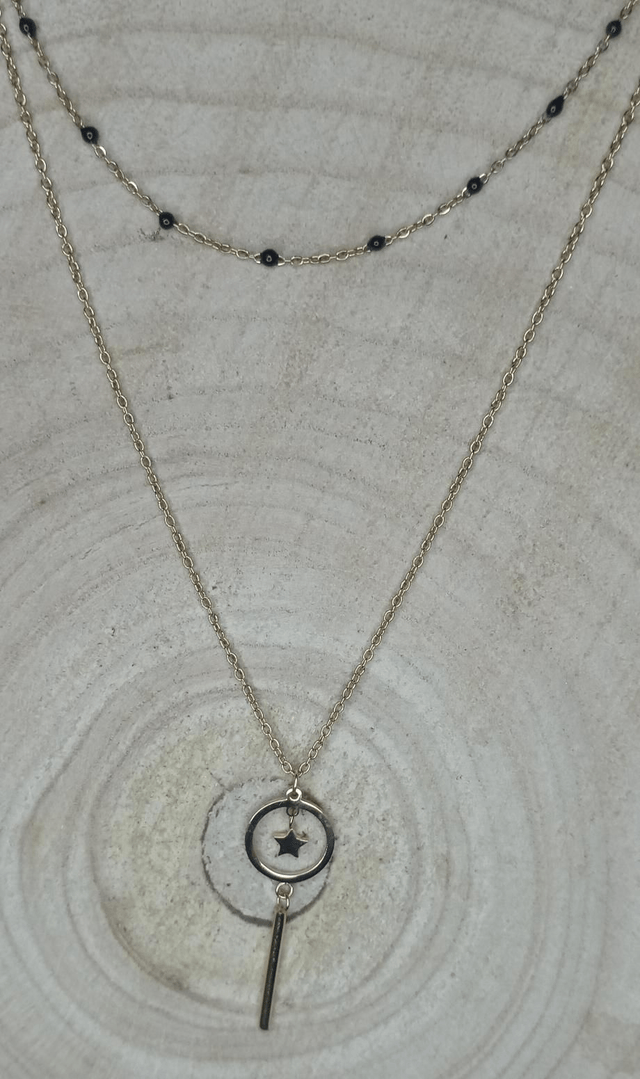 Collier double petite étoile 