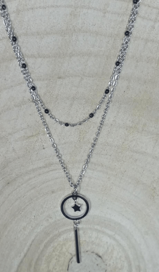 Collier double petite étoile 