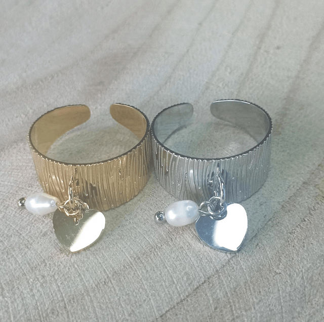 Bague breloque coeur 
