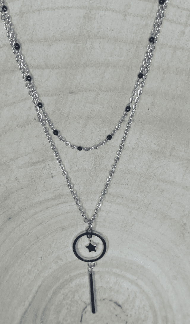 Collier double petite étoile 