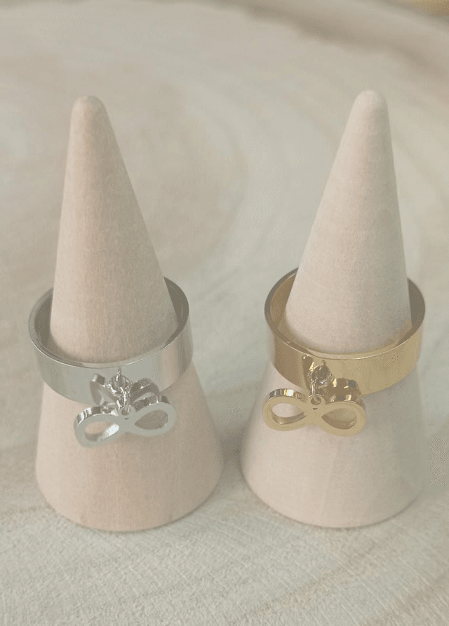 Bague breloque infini 